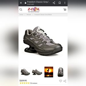 Z-Coil women's freedom classic size 6.0. Black and grey.